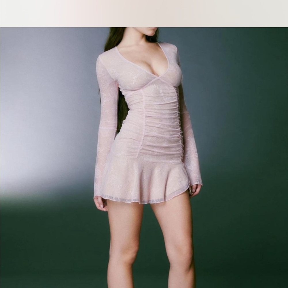 I Am Gia Yvette baby pink mini dress